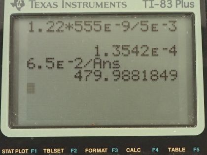 OpenStax College Physics, Chapter 27, Problem 64 (PE) calculator screenshot 1