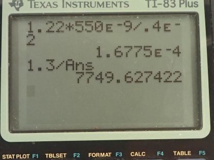 OpenStax College Physics, Chapter 27, Problem 66 (PE) calculator screenshot 1