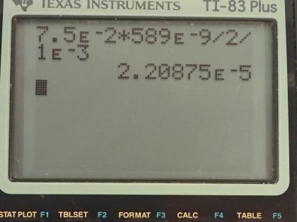 OpenStax College Physics, Chapter 27, Problem 80 (PE) calculator screenshot 1