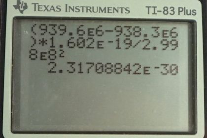 OpenStax College Physics, Chapter 28, Problem 45 (PE) calculator screenshot 1