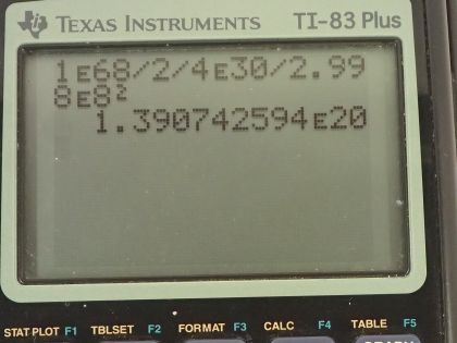 OpenStax College Physics, Chapter 28, Problem 46 (PE) calculator screenshot 1