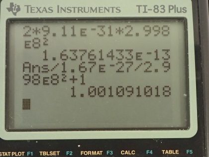 OpenStax College Physics, Chapter 28, Problem 56 (PE) calculator screenshot 1