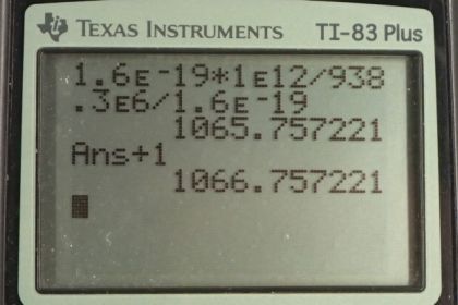 OpenStax College Physics, Chapter 28, Problem 61 (PE) calculator screenshot 1