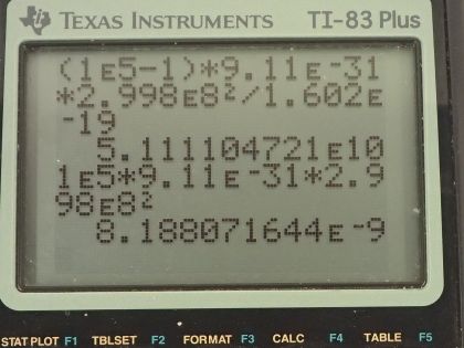 OpenStax College Physics, Chapter 28, Problem 62 (PE) calculator screenshot 1