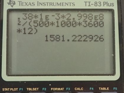 OpenStax College Physics, Chapter 28, Problem 66 (PE) calculator screenshot 2