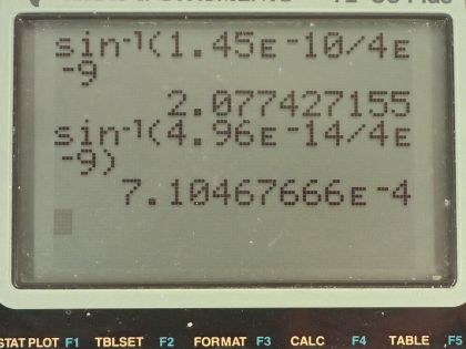 OpenStax College Physics, Chapter 29, Problem 14 (AP) calculator screenshot 2