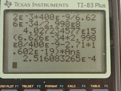 OpenStax College Physics, Chapter 29, Problem 16 (PE) calculator screenshot 1