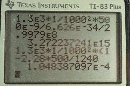 OpenStax College Physics, Chapter 29, Problem 17 (PE) calculator screenshot 1