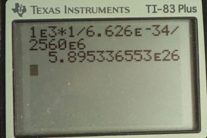 OpenStax College Physics, Chapter 29, Problem 31 (PE) calculator screenshot 1