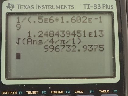 OpenStax College Physics, Chapter 29, Problem 32 (PE) calculator screenshot 1