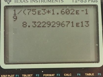 OpenStax College Physics, Chapter 29, Problem 34 (PE) calculator screenshot 1
