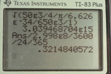 OpenStax College Physics, Chapter 29, Problem 35 (PE) calculator screenshot 1