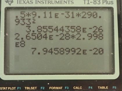 OpenStax College Physics, Chapter 29, Problem 42 (PE) calculator screenshot 2