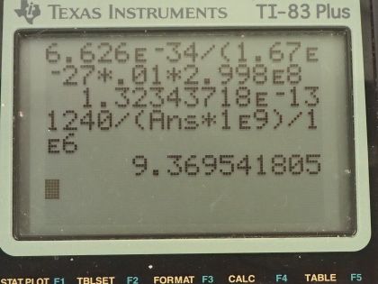 OpenStax College Physics, Chapter 29, Problem 44 (PE) calculator screenshot 1