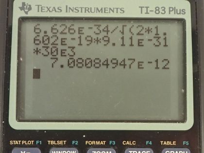 OpenStax College Physics, Chapter 29, Problem 56 (PE) calculator screenshot 1