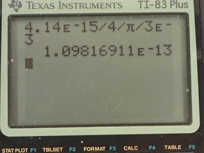OpenStax College Physics, Chapter 29, Problem 66 (PE) calculator screenshot 1