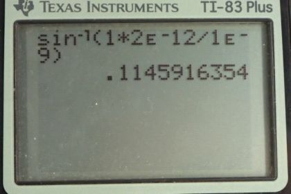 OpenStax College Physics, Chapter 29, Problem 73 (PE) calculator screenshot 1