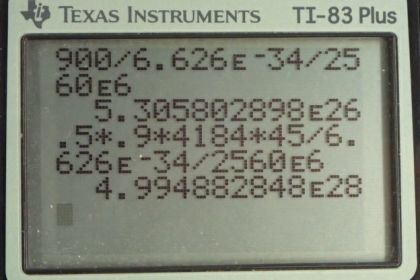 OpenStax College Physics, Chapter 29, Problem 75 (PE) calculator screenshot 1