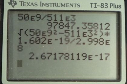 OpenStax College Physics, Chapter 29, Problem 77 (PE) calculator screenshot 1