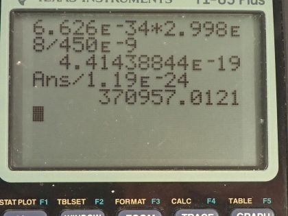 OpenStax College Physics, Chapter 29, Problem 80 (PE) calculator screenshot 2