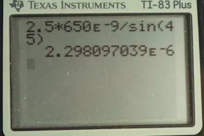 OpenStax College Physics, Chapter 29, Problem 81 (PE) calculator screenshot 1