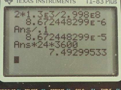 OpenStax College Physics, Chapter 29, Problem 86 (PE) calculator screenshot 1