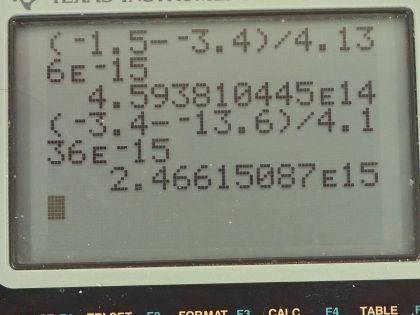 OpenStax College Physics, Chapter 30, Problem 6 (AP) calculator screenshot 1