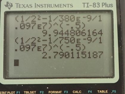 OpenStax College Physics, Chapter 30, Problem 18 (PE) calculator screenshot 1