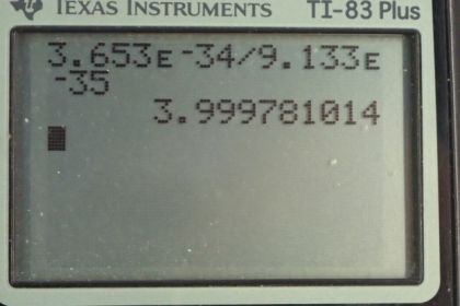 OpenStax College Physics, Chapter 30, Problem 41 (PE) calculator screenshot 2