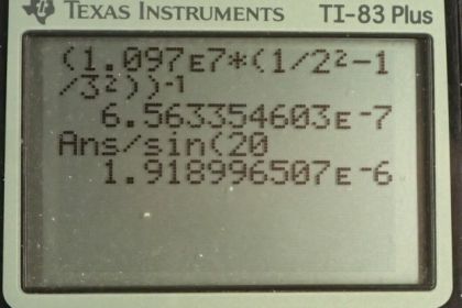 OpenStax College Physics, Chapter 30, Problem 53 (PE) calculator screenshot 1