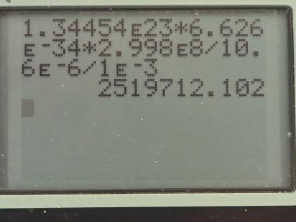 OpenStax College Physics, Chapter 30, Problem 62 (PE) calculator screenshot 2