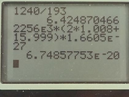 OpenStax College Physics, Chapter 30, Problem 64 (PE) calculator screenshot 1