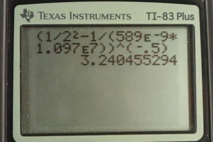 OpenStax College Physics, Chapter 30, Problem 69 (PE) calculator screenshot 1