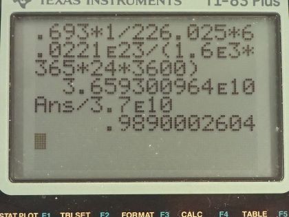 OpenStax College Physics, Chapter 31, Problem 46 (PE) calculator screenshot 1