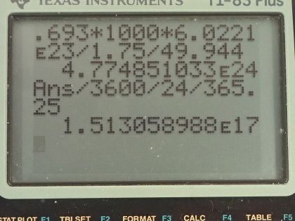 OpenStax College Physics, Chapter 31, Problem 52 (PE) calculator screenshot 1