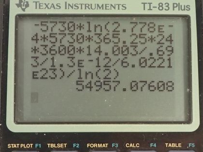OpenStax College Physics, Chapter 31, Problem 54 (PE) calculator screenshot 2