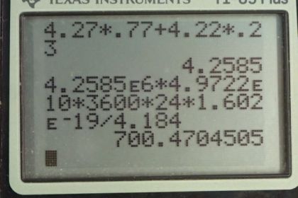 OpenStax College Physics, Chapter 31, Problem 63 (PE) calculator screenshot 2