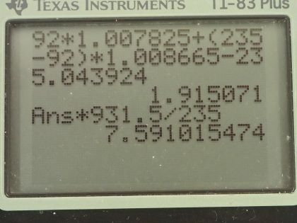OpenStax College Physics, Chapter 31, Problem 72 (PE) calculator screenshot 1