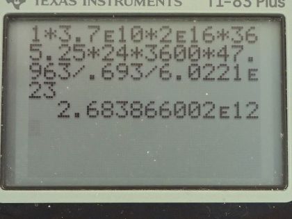 OpenStax College Physics, Chapter 31, Problem 80 (PE) calculator screenshot 1