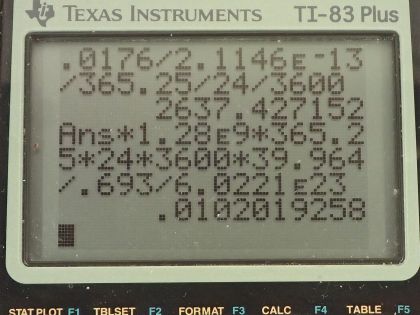 OpenStax College Physics, Chapter 32, Problem 22 (PE) calculator screenshot 2