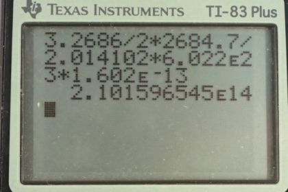 OpenStax College Physics, Chapter 32, Problem 33 (PE) calculator screenshot 3