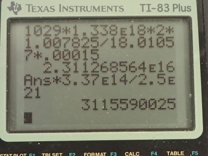 OpenStax College Physics, Chapter 32, Problem 42 (PE) calculator screenshot 2
