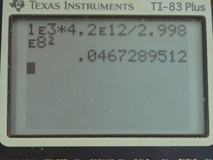 OpenStax College Physics, Chapter 32, Problem 52 (PE) calculator screenshot 1