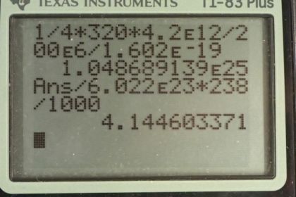 OpenStax College Physics, Chapter 32, Problem 57 (PE) calculator screenshot 1