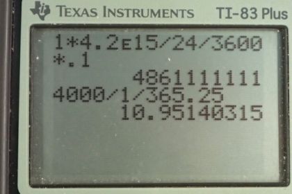 OpenStax College Physics, Chapter 32, Problem 61 (PE) calculator screenshot 1
