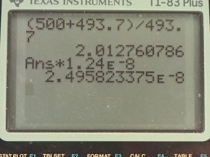 OpenStax College Physics, Chapter 33, Problem 48 (PE) calculator screenshot 1
