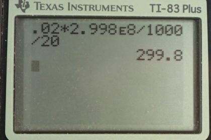 OpenStax College Physics, Chapter 34, Problem 5 (PE) calculator screenshot 1