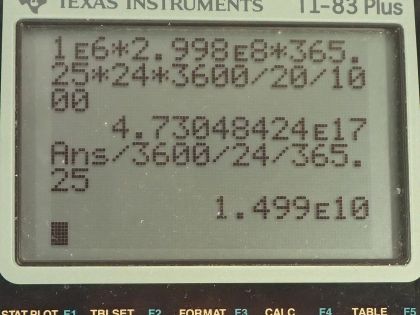 OpenStax College Physics, Chapter 34, Problem 8 (PE) calculator screenshot 1