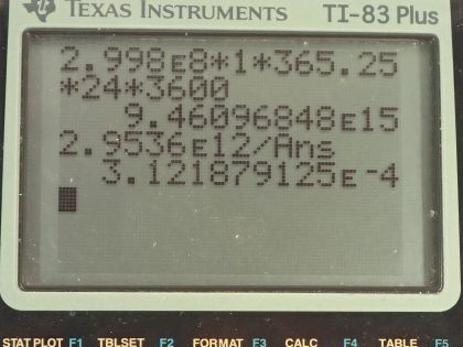 OpenStax College Physics, Chapter 34, Problem 24 (PE) calculator screenshot 2