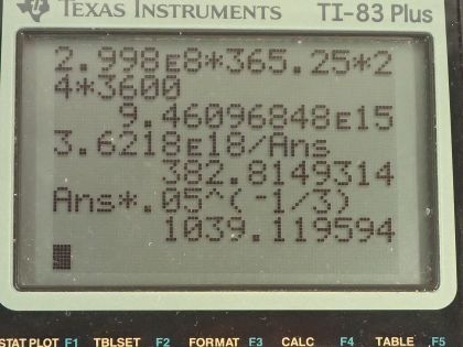 OpenStax College Physics, Chapter 34, Problem 30 (PE) calculator screenshot 2